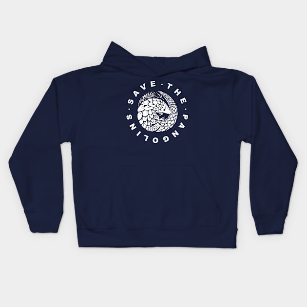 Endangered Animal - Save The Pangolin Kids Hoodie by bangtees